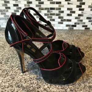 L.A.M.B. Peep toe platform heels